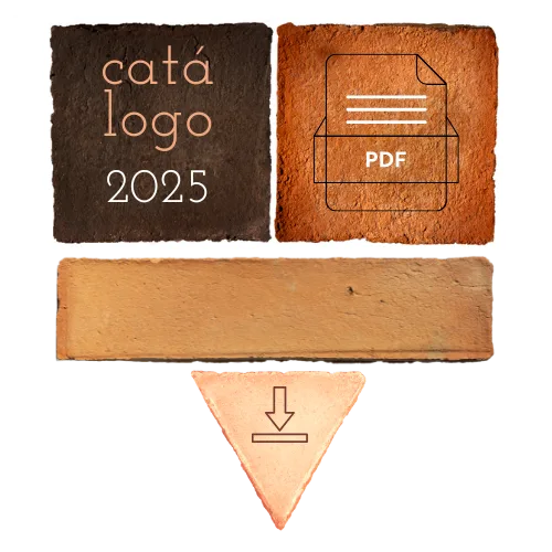 catalogo descargar muestras de diseños y modelos para suelos baldosas losas ladrillos de barro cocido artesanales a medida con envio